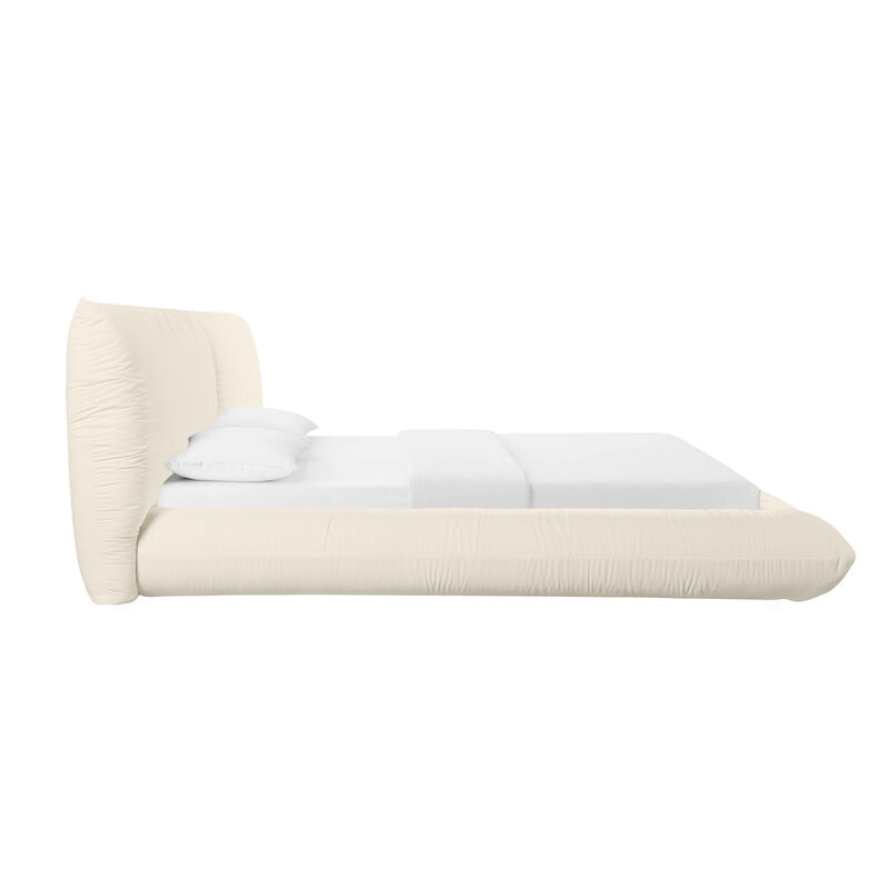 Romp Cream 100% Recycled Linen Bed image number 3