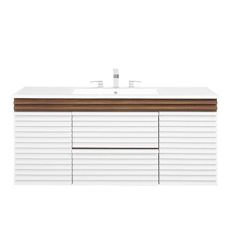Render 48" Wall-Mount Bathroom Vanity image number 4