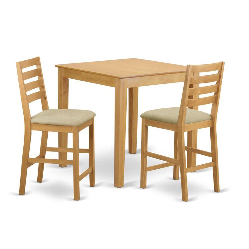 3 Pc counter height pub set - Table and 2 counter height Chairs.