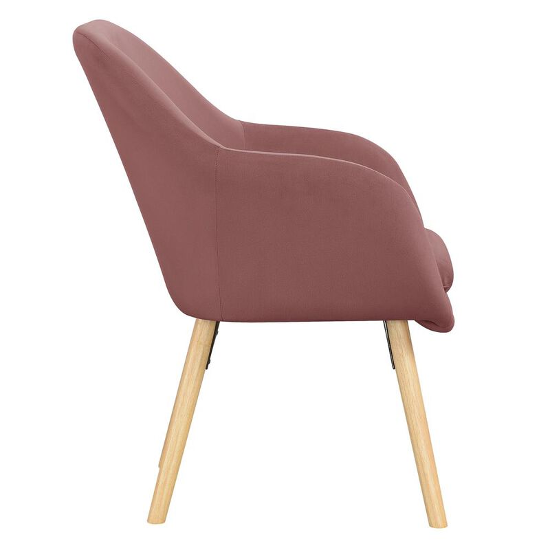 Convenience Concepts Take a Seat Charlotte Accent Chair, Blush Velvet