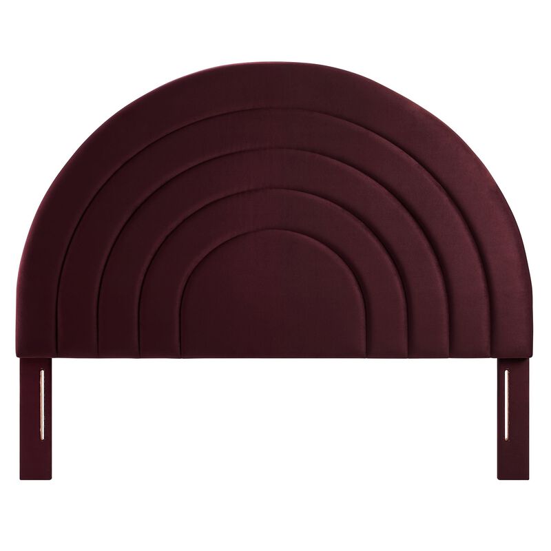 Solana Arched Performance Velvet Queen Headboard image number 0