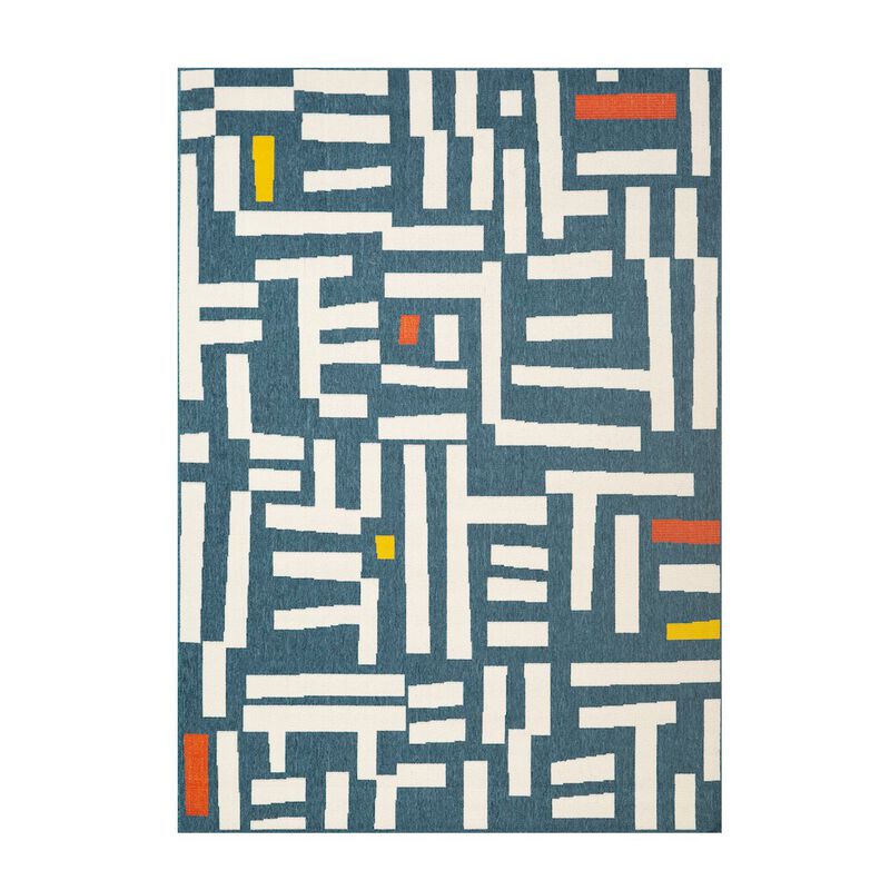 LR Home Mapa Durable Performance Area Rug Outdoor