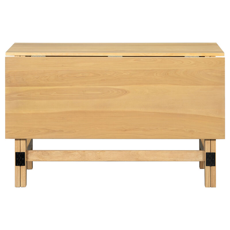 Tubtix Farmhouse Wood Extendable Dining Table image number 4