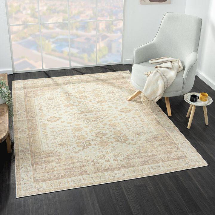 LR Home Aria Durable Performance Area Rug Indoor