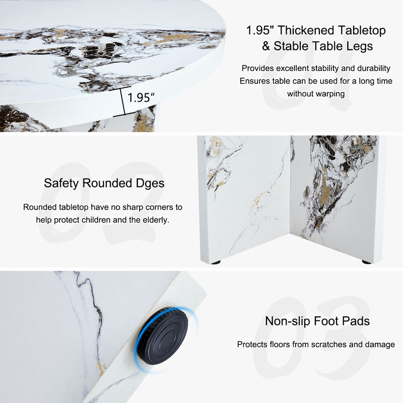 Merax Modern Kitchen Round DiningTable