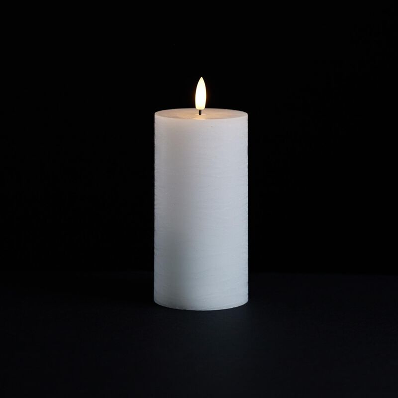 HomeRoots Set of Two Unscented Candle Flameless Pillar Candles image number 4