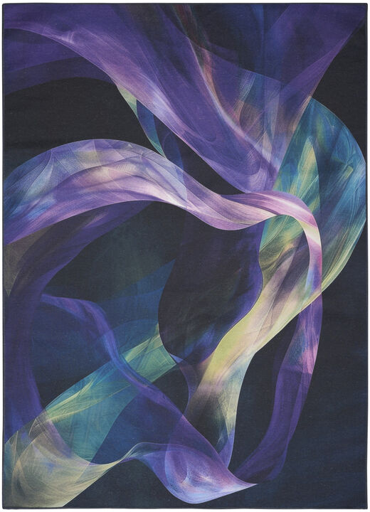 HomeRoots Abstract Power Loom Non Skid Area Rug