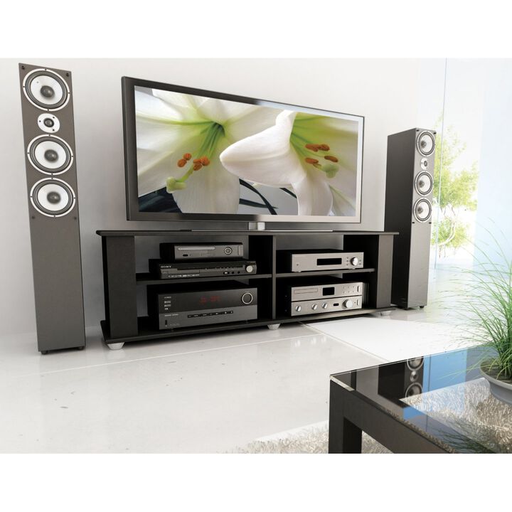 Hivvago Modern Black TV Stand - Fits up to 68-inch TV