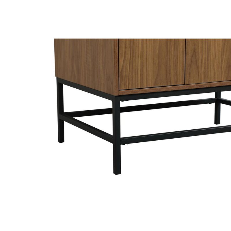 Elegant Kitchen and Bath 32 inch Single bathroom vanity in walnut brown