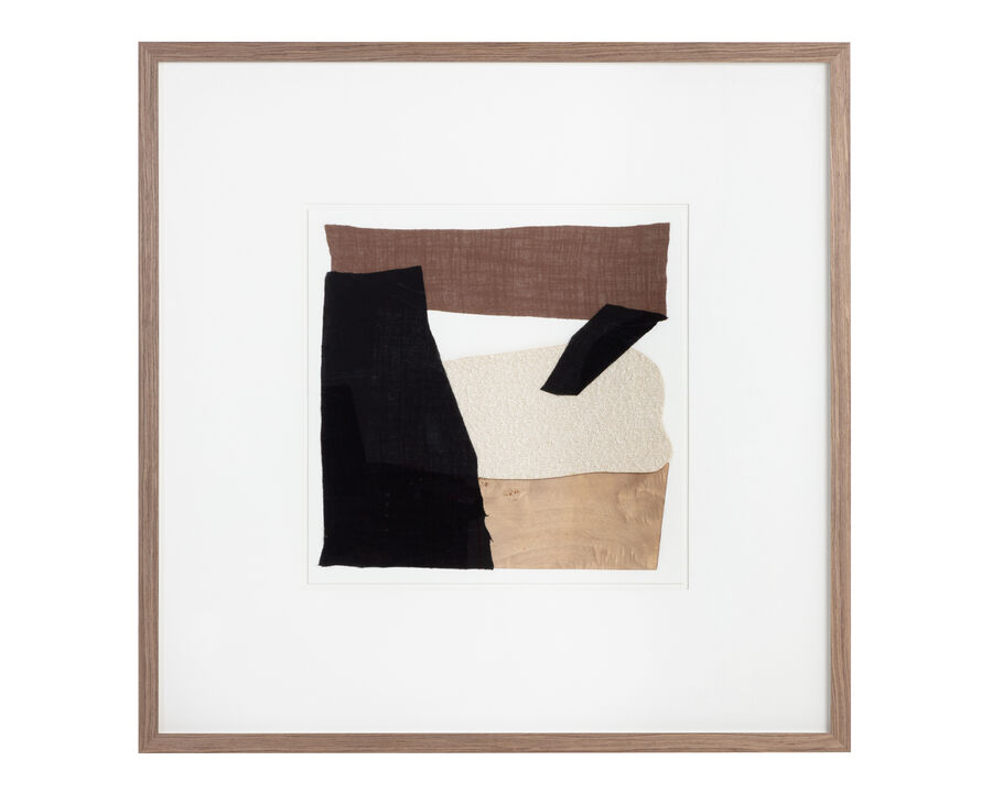 Household Rhythm II - 40" X 40" - Medium Brown Frame