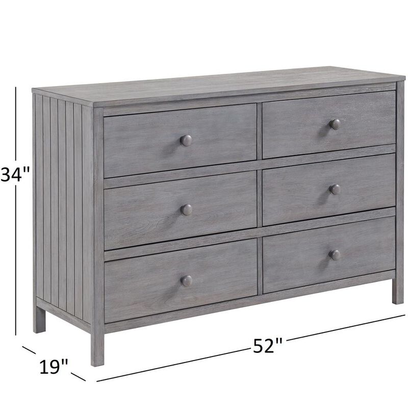 Oxford Baby Soho Baby Everlee 6 Drawer Dresser  Greystone