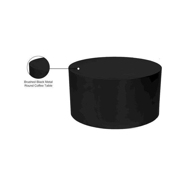 Meridian Furniture Cylinder Matte Black Coffee Table