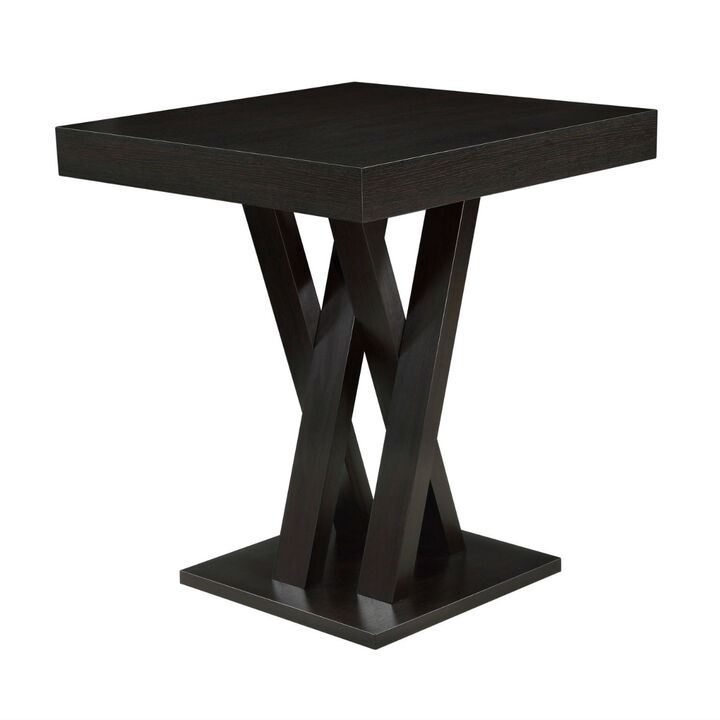 Contemporary High Square Dining Table with Clean Lines and Compact Design