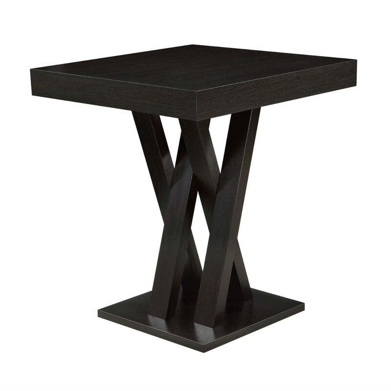 Contemporary High Square Dining Table with Clean Lines and Compact Design