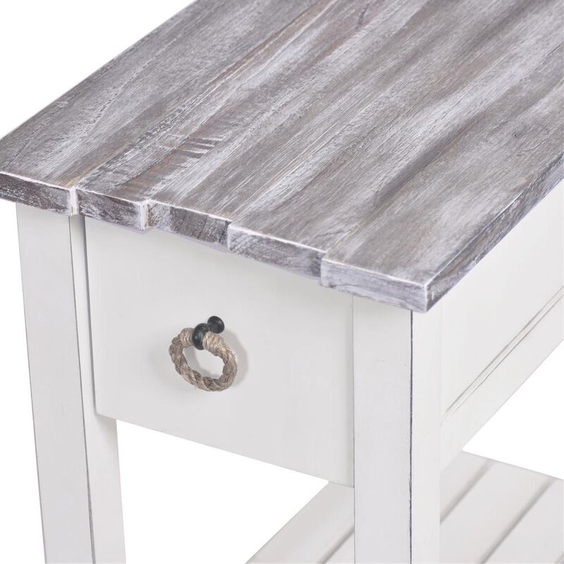 Sea Winds Coastal Furniture Picket Fence Chairside Table