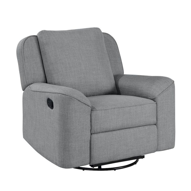 Acme Furniture Destiny Glider Recliner Swivel in Gray Linen