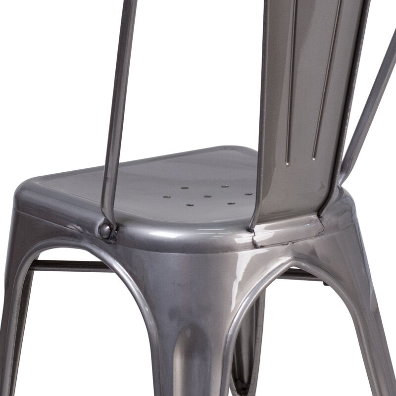 Metal Colorful Restaurant Chairs image number 7