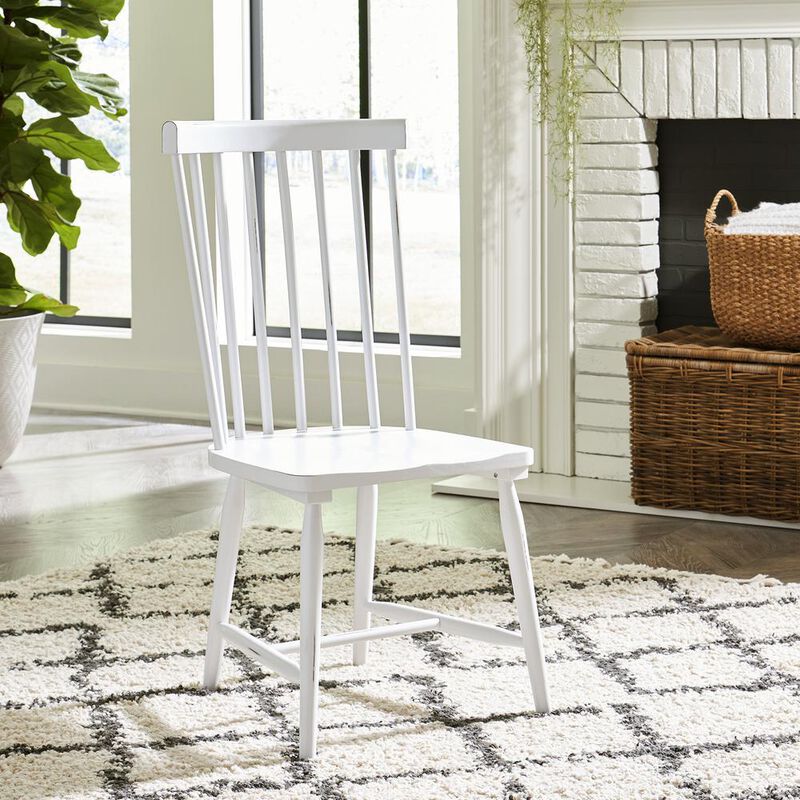 Liberty Furniture Liberty Capeside Cottage Spindle Back Side Chair - White - Set of 2 image number 5