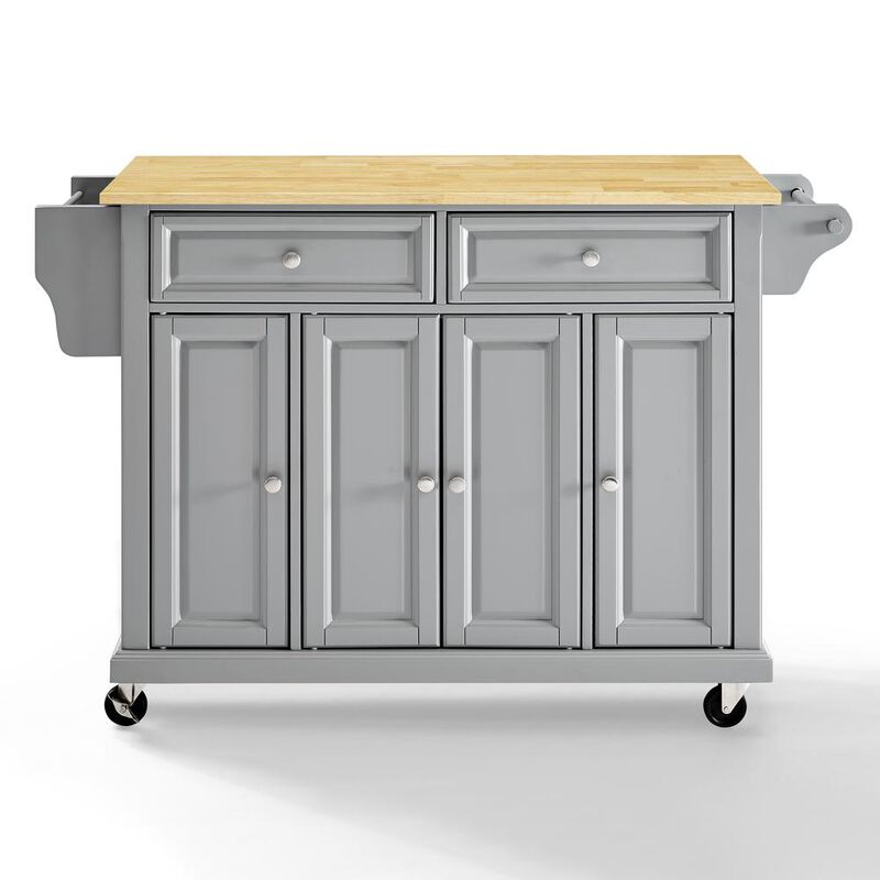 Crosley Furniture Full Size Wood Top Kitchen Cart