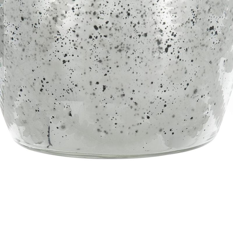 HomeRoots 10" Silver Speckle Glass Table Vase image number 3