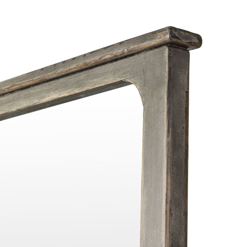 Orleans Blue Antiqued Pine Floor Mirror