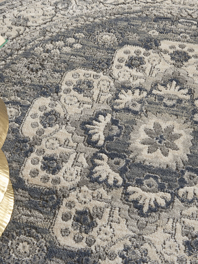 Quarry QUA07 Gray/Ivory 5'3" x Round Rug image number 7