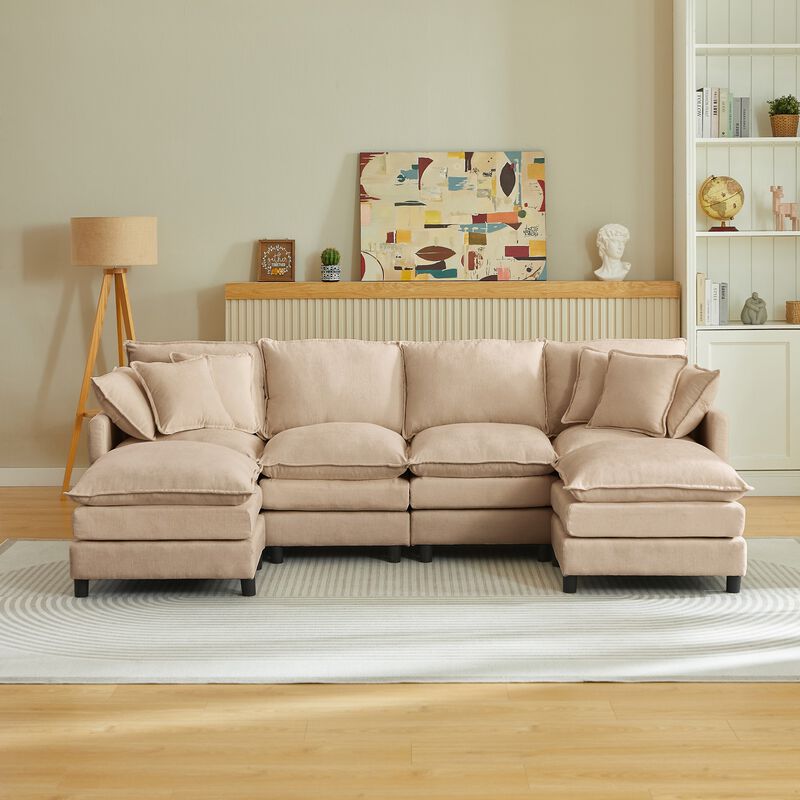 Cusppo Chenille Cloud Modular Sectional Sofa image number 1