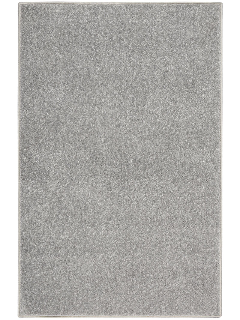Nourison Essentials NRE01 Silver/Gray 2'2" x 10' Rug image number 0