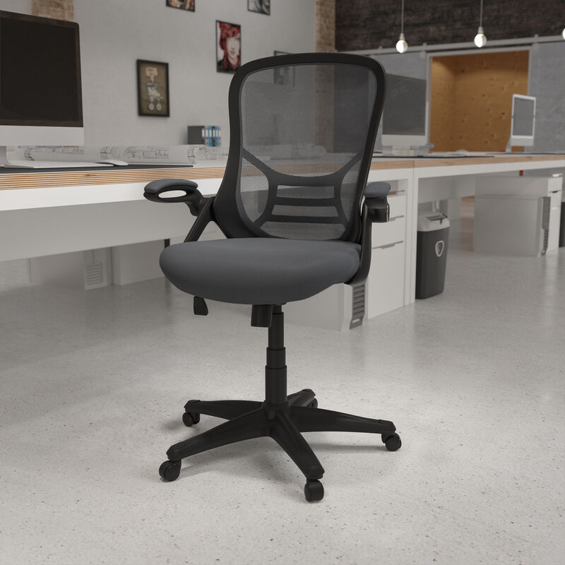 Porter High Back   Mesh Ergonomic Swivel Office Chair with Frame and Flip-up Arms
