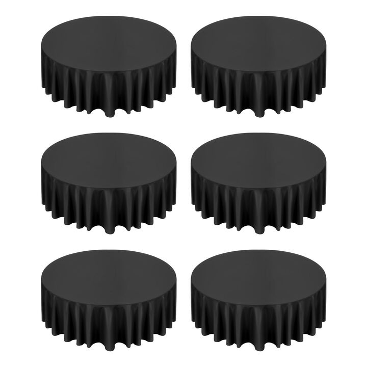 Round Tablecloth Set, Machine Washable Polyester Covers for Wedding, Banquet & Events