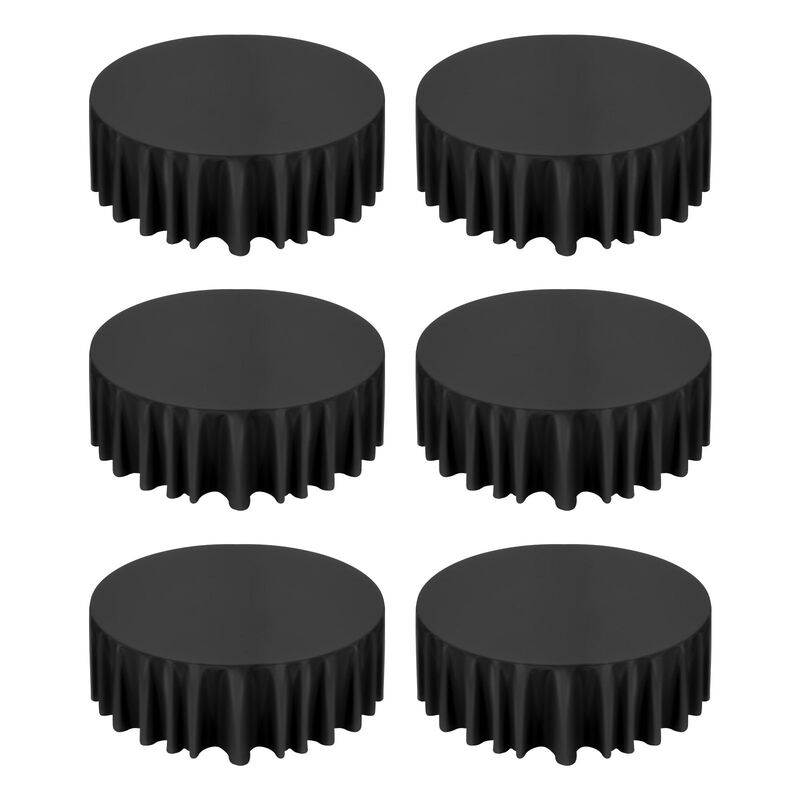 Round Tablecloth Set, Machine Washable Polyester Covers for Wedding, Banquet & Events image number 0