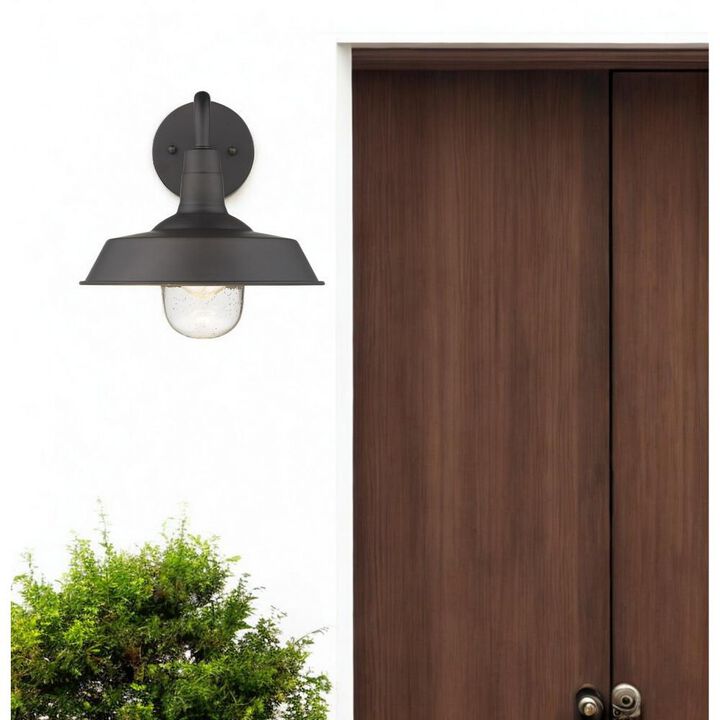 Hivvago Antique Bronze Shallow Plate Shape Wall Light