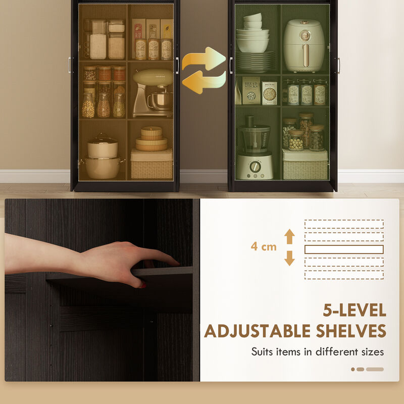 Hivvago Tall Kitchen Pantry Storage Cabinet with Soft-Close Hinges image number 4