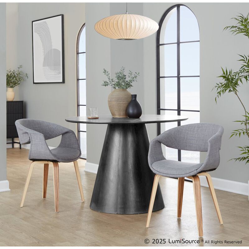 LumiSource Curvo Upholstered Chair - Set of 2