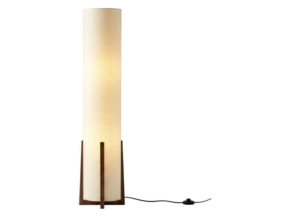 48 Inch Paper Lantern Floor Lamp Wood Frame Asian Style Decor Lamp