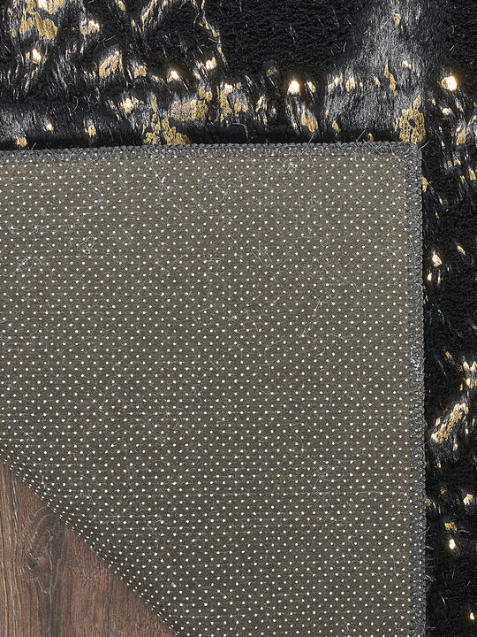 Cozy Shimmer CSH01 Black/Gold 7'9" x 9'9" Rug