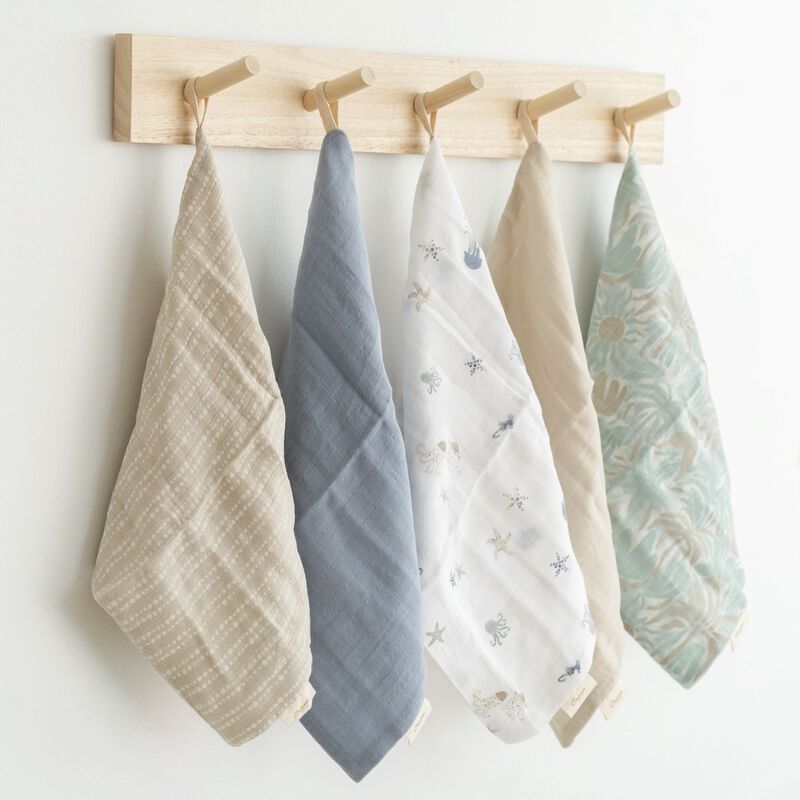 Cove 5-pc. Cotton Baby Washcloth Set (Sea Life) image number 6