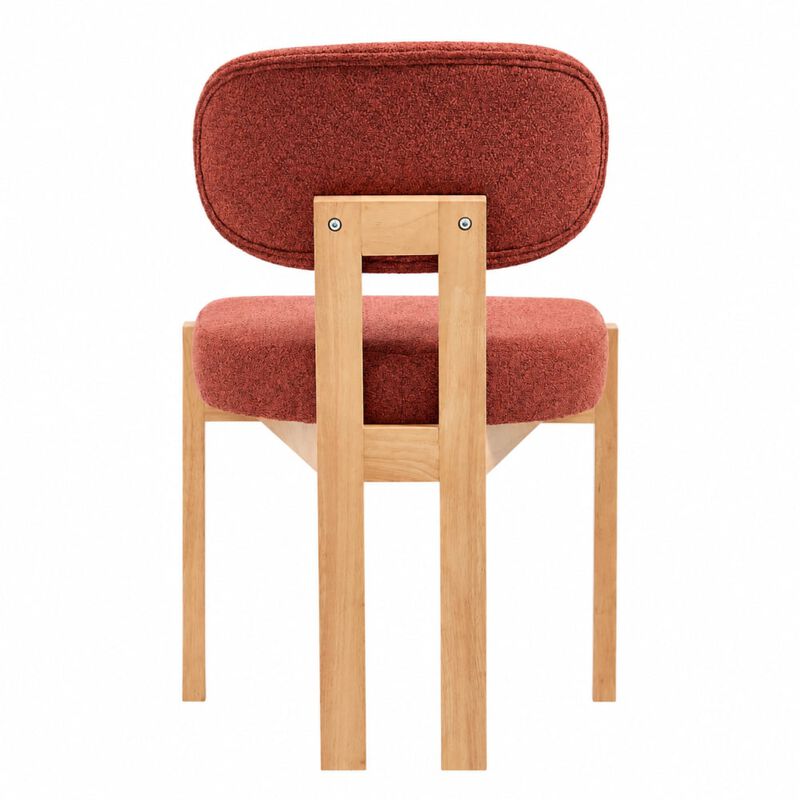 GOODSILO Mid-Century Modern Upholstered Wooden Dining Chairs Set of 2, Sturdy Space-Saving Seating for Kitchen and Dining Room Small Spaces image number 0