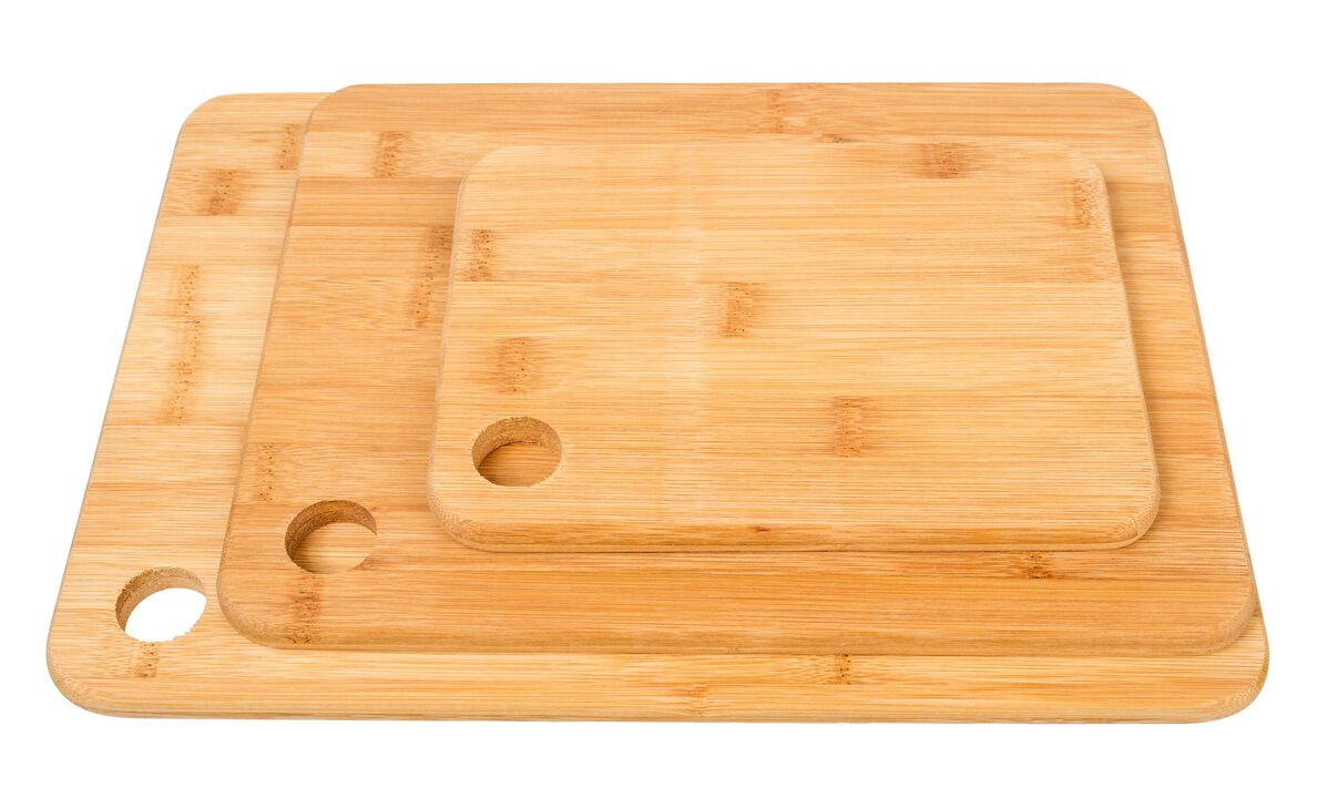 Bamboo Cutting Boards - Set of 3 Durable Chopping Boards