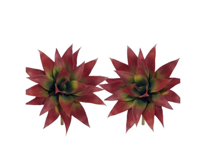 2 Piece Red Artificial Agave Plants UV Resistant Outdoor Garden Porch Decor image number 0