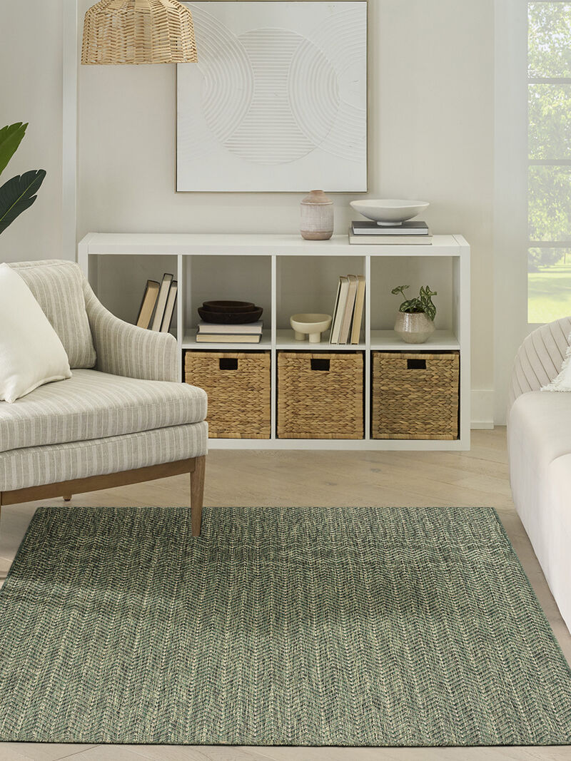 Horizon Indoor/Outdoor HOZ02 Green 6' x 9' Rug