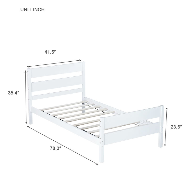 Whisen Twin Bed with Headboard and Footboard, Expresso