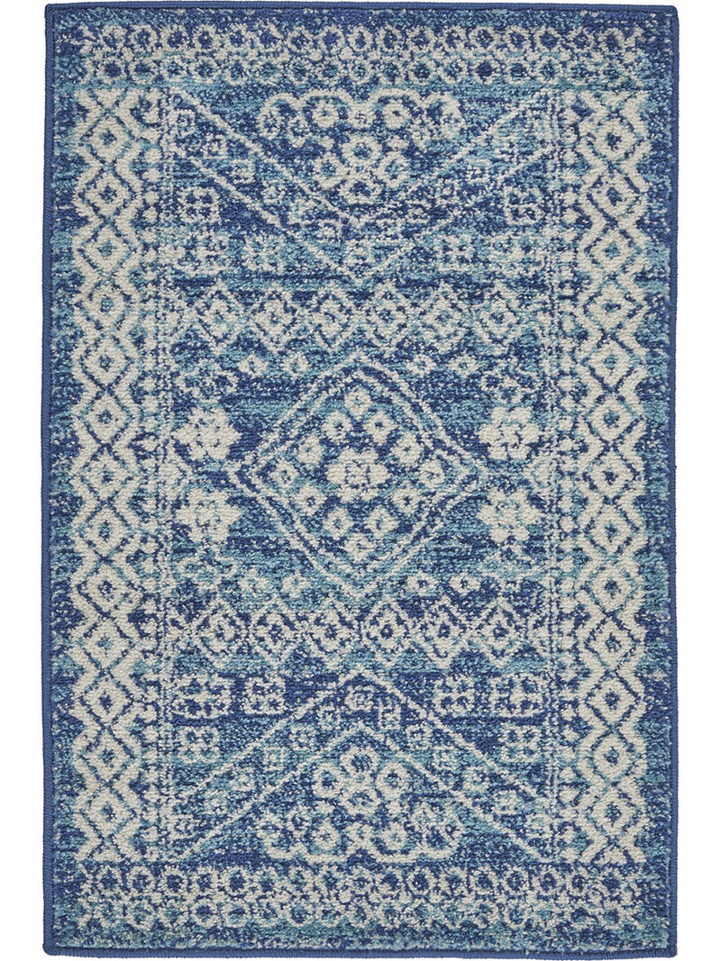 Passion PSN27 Navy/Blue 1'10" x 2'10" Rug image number 0