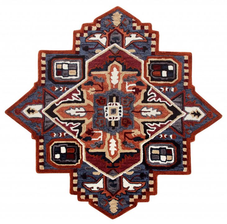 HomeRoots Wool Hand Tufted Area Rug