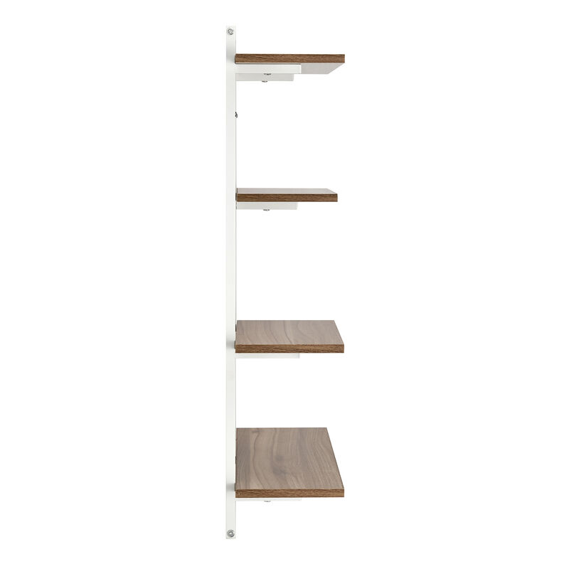 Rhodes 4 Tier Modern Floating Windowsill Wall Shelf Unit with Metal Frame