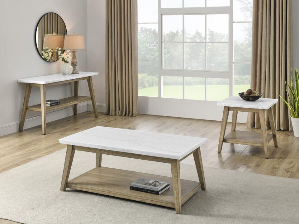 Vida Marble Top Cocktail Table with Casters
