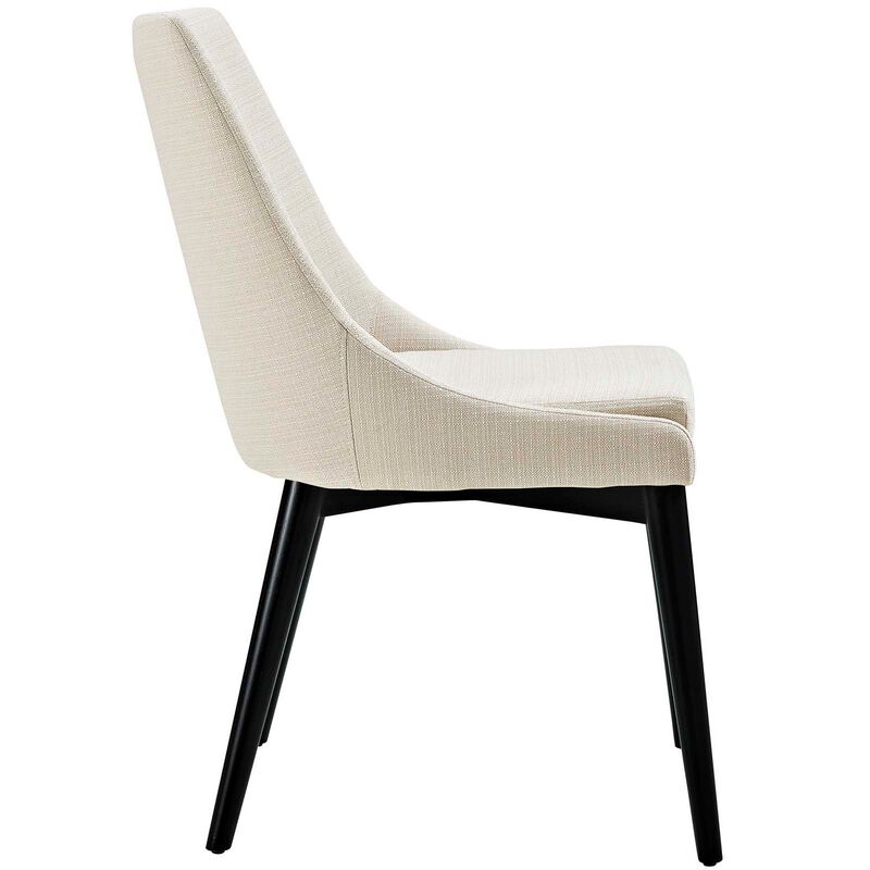 Viscount Fabric Dining Chair, Beige-Benzara image number 1