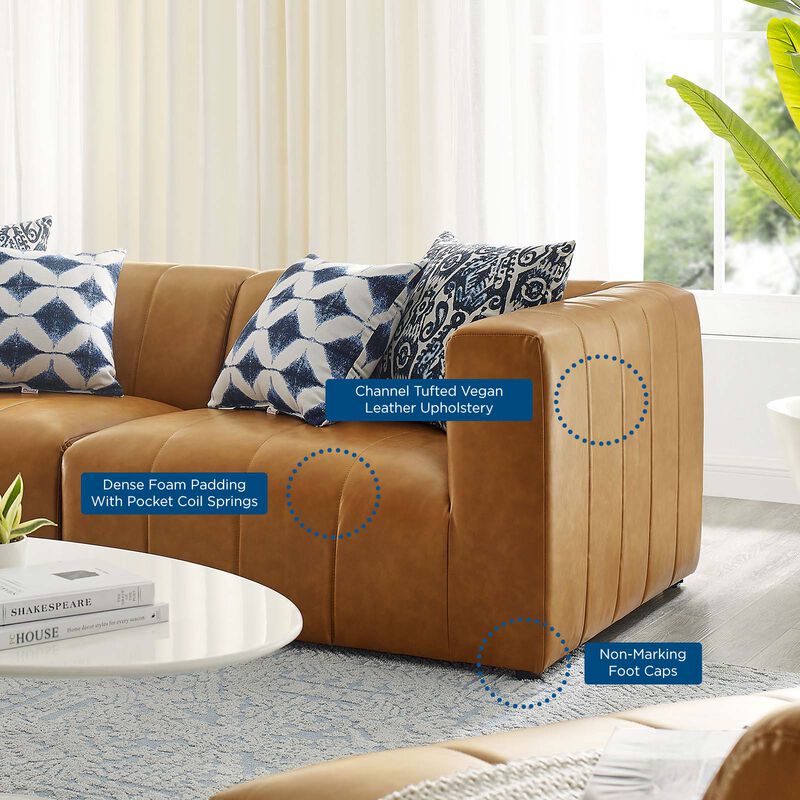 Bartlett Vegan Leather 2-Piece Loveseat Tan EEI-4513-TAN image number 8
