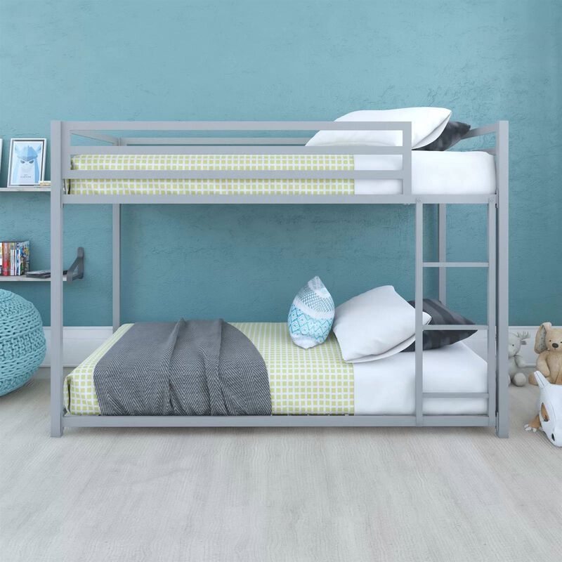 Minimalist Low-Height Metal Bunk Bed &ndash; Modern Design with Functionality image number 1