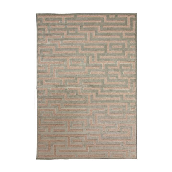 Napa Maze Lt. Blue/Grey Area Rug, 7'10" x 10'10"